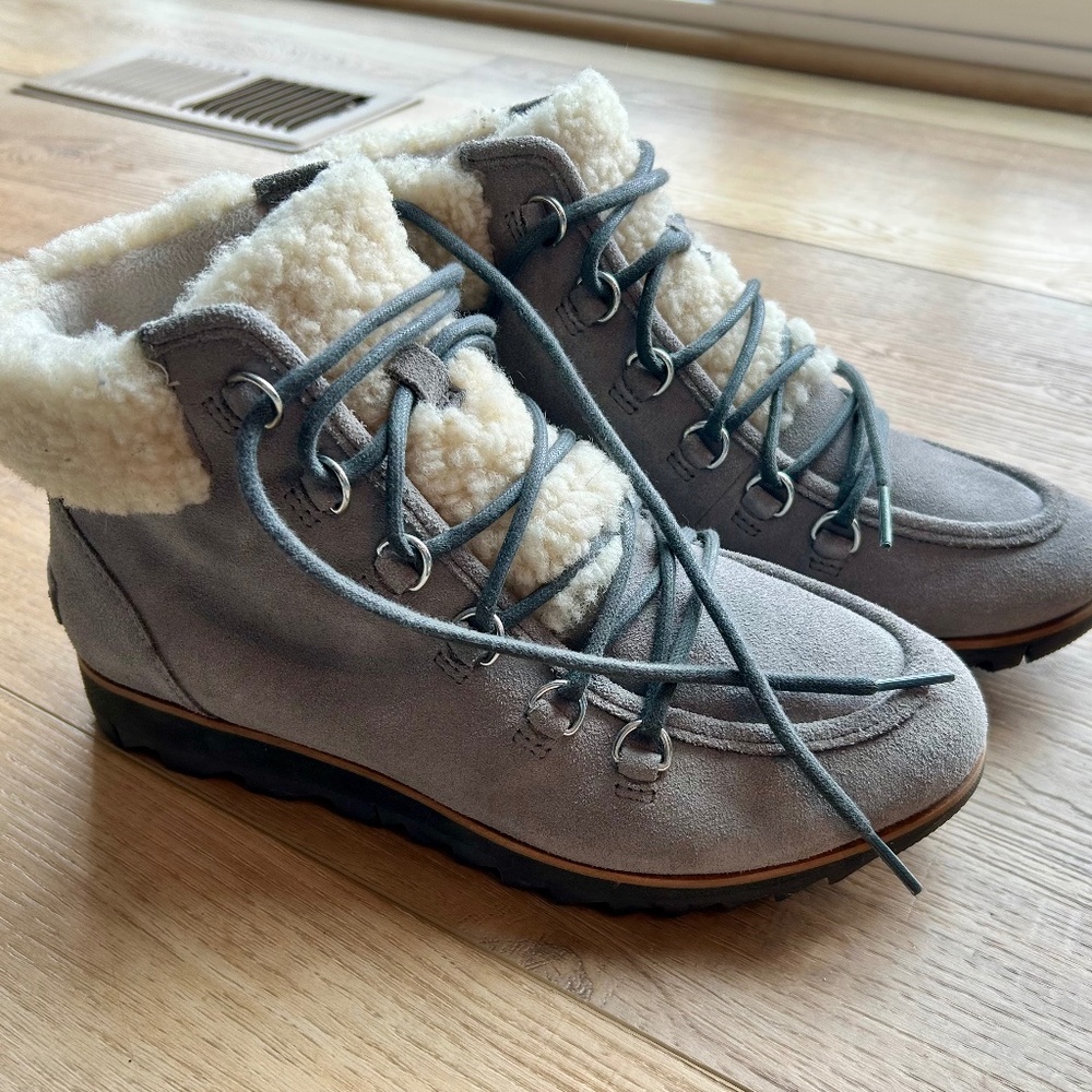 Sorel Harlow Lace Winter Boots, Grey